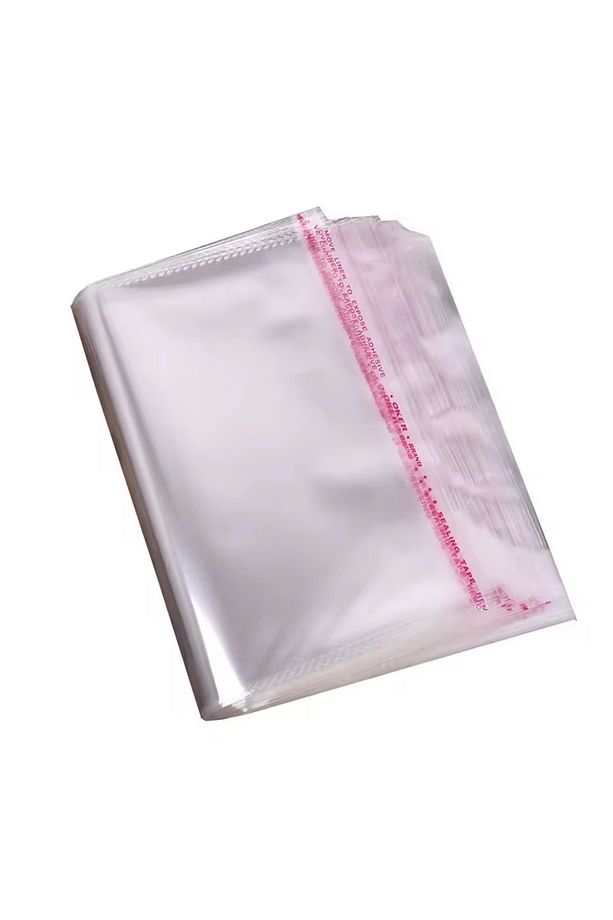 Şeffaf Bantlı Jelatin Poşet , Çeyiz Poşeti 20*30 Cm 50 Adet - 1