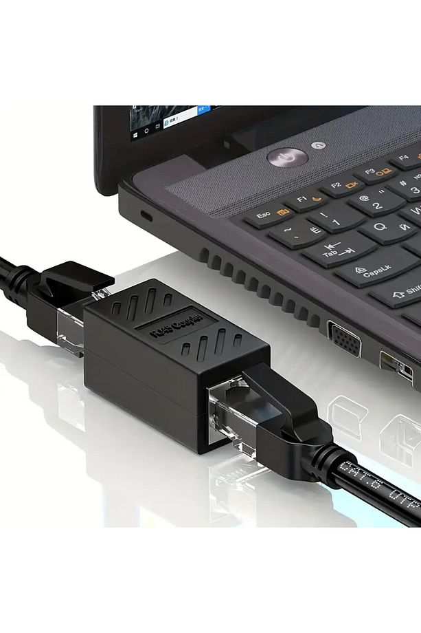 2 Adet Ethernet Kablosu Cat5 Cat6 Uzatma Aparatı RJ45 Birleştirir Ekler - 2