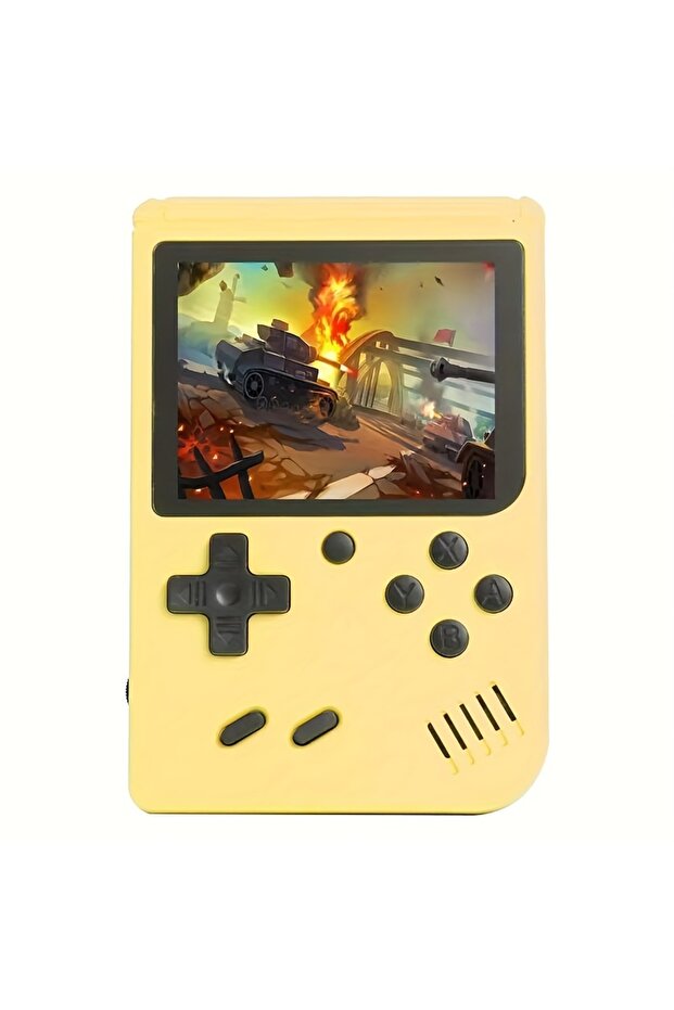 Yellow 2.4 Inch LCD Screen Retro Video Game Console Built-in 400 In Handheld Portable Game Console C - 1