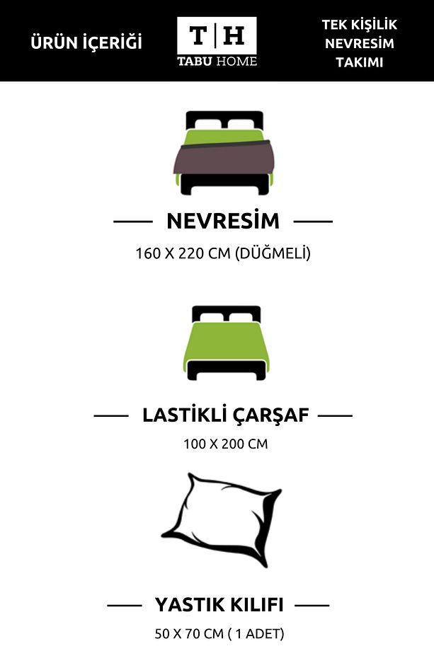 Ranforce Bordo Tek Kişilik Nevresim Takımı - 3
