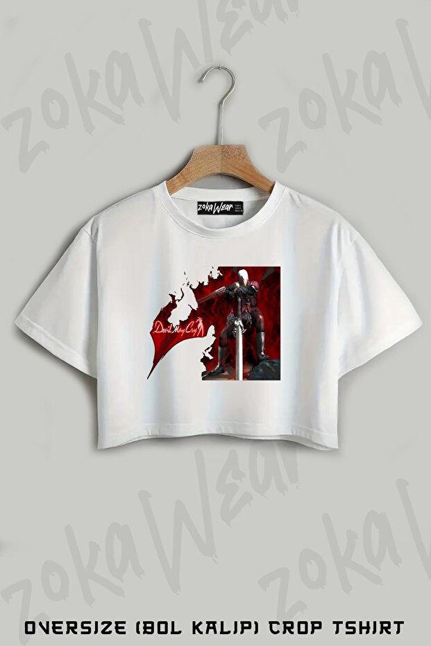 Devil May Cry V2 Printed Oversize Crop T-Shirt
