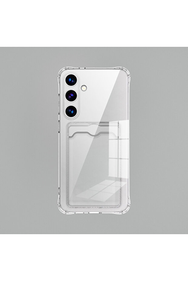 جراب شفاف من مادة TPU لهواتف Galaxy S25 وS26 وS25 Edge وS24 وS23 وS22 وS21 Plus وNote 20 Ultra وS20 FE، مع إمكانية التعرف على الهوية وبطاقة الصراف الآلي. جراب شفاف لهواتف Galaxy S25 وS26 وS25 Edge وS24 وS23 وS22 وS21 Plus وNote 20 Ultra وS20 FE.