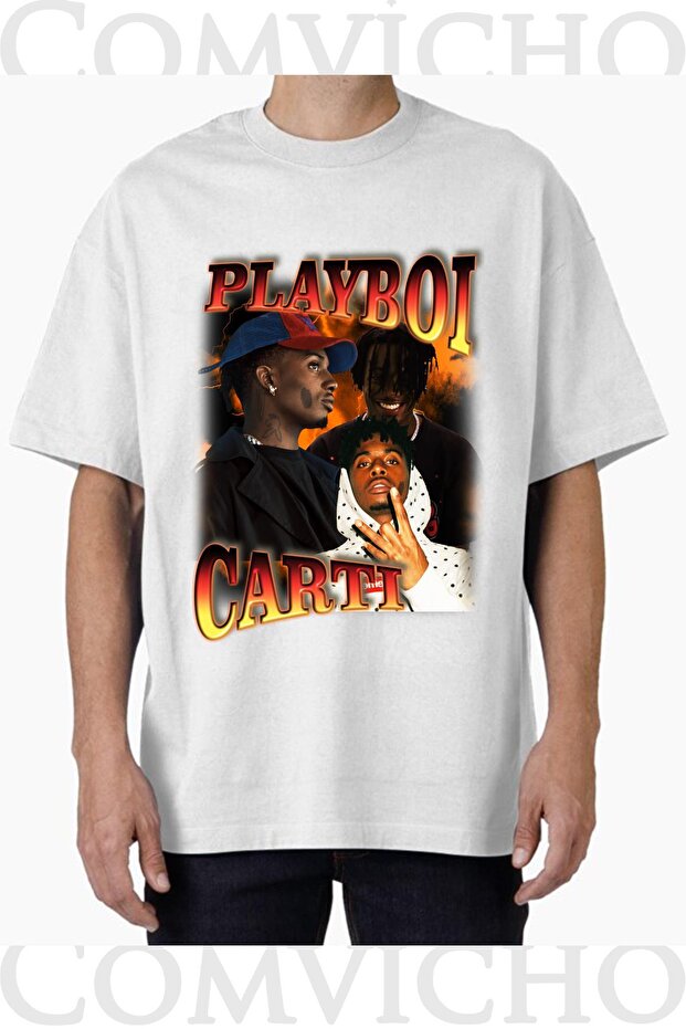 تي شيرت مطبوع بتصميم playboi v2 للجنسين