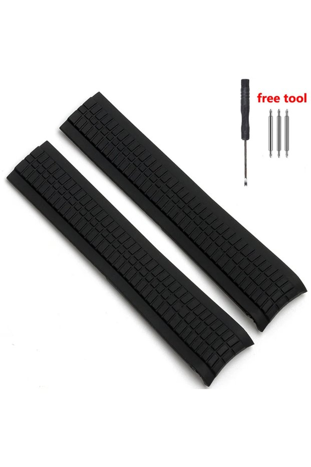 21mm Black-no logo 21mm Watch Strap for Aquanaut Series 5164/5167 Waterproof Anti-Dust Watchba...