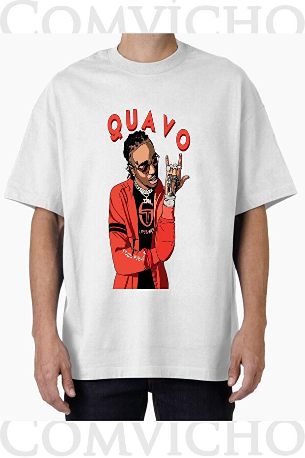 تي شيرت مطبوع بتصميم Quavo v1 للجنسين