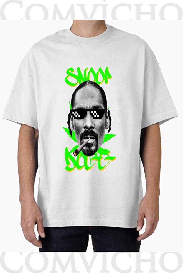Unisex Snoop Dogg V14 Design Printed Oversize T-Shirt
