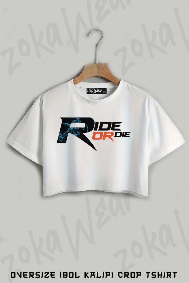 تي شيرت مطبوع عليه Motorcu Ride Or Die مقاس كبير