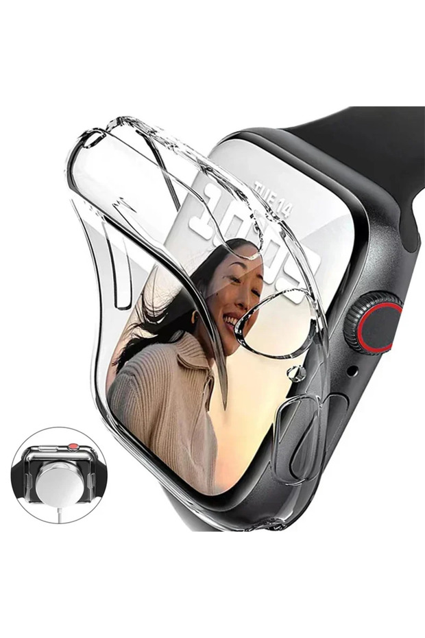 Series 10 46mm Soft TPU Screen Protector for Watch 10 9 8 45mm 41mm 44mm 42mm 46mm 49mm Full Case C