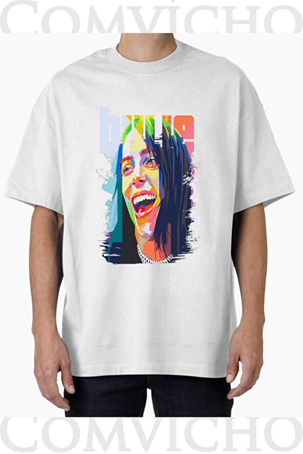 Unisex Bille V1 Design Printed Oversize T-Shirt