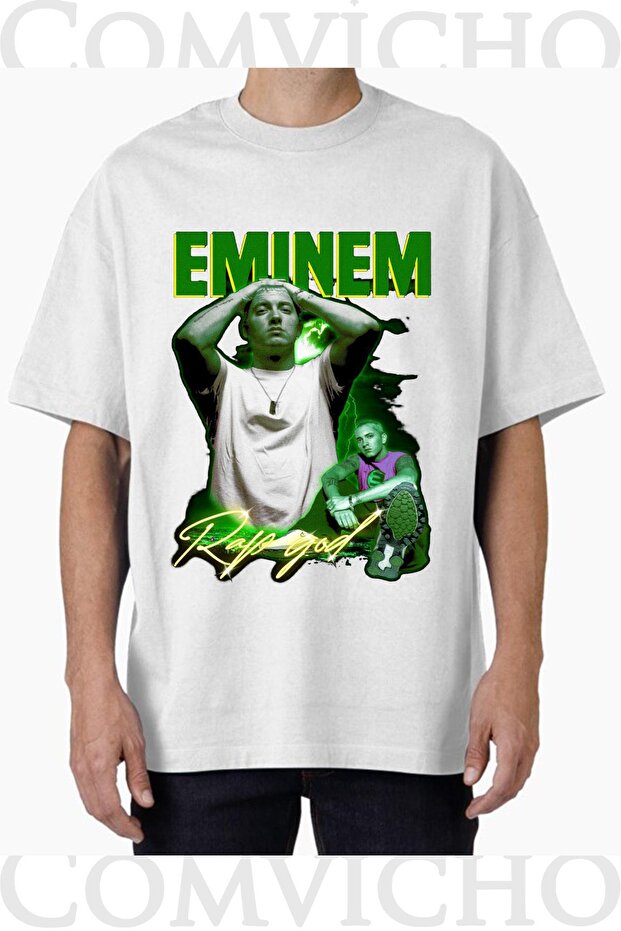 Unisex Eminem V11 Design Printed Oversize T-Shirt