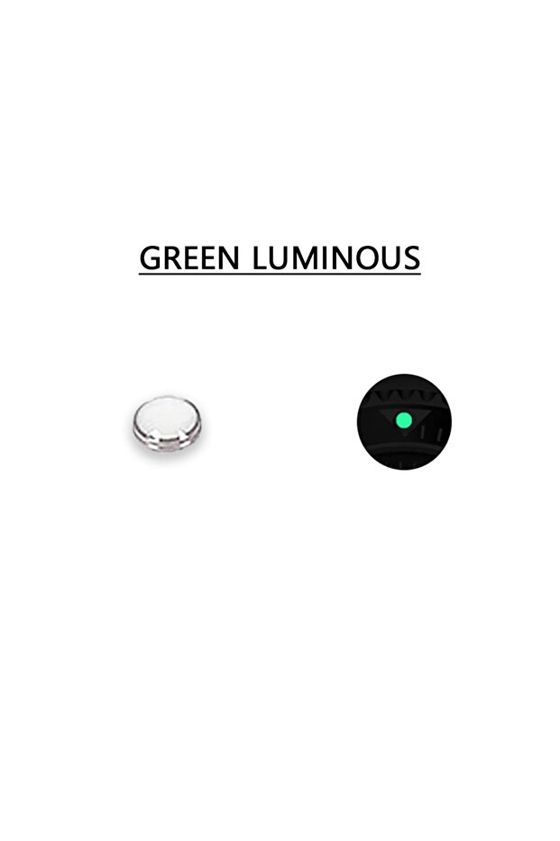 Green Luminous White Beads Blue Green Luminous Pip Watch Bezel Insert 12 O’Clock Lume Pearl Dot Mod