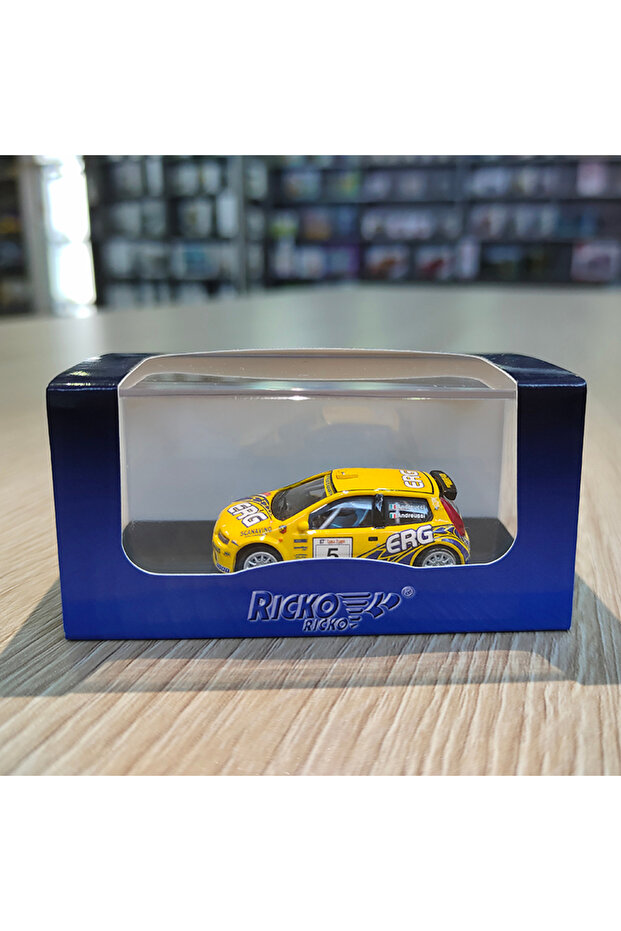 YELLOW 1:87 Simulated Model Car ERG Punto Rally (2003) Racing Limited Edition Alloy Die-casting Clas