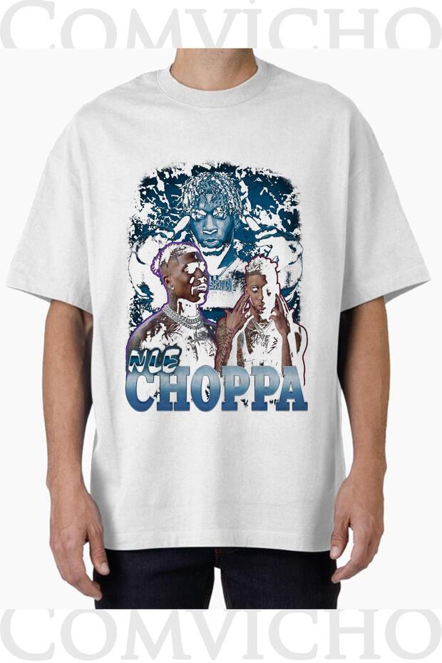 تي شيرت مطبوع بتصميم nle choppa v1 للجنسين
