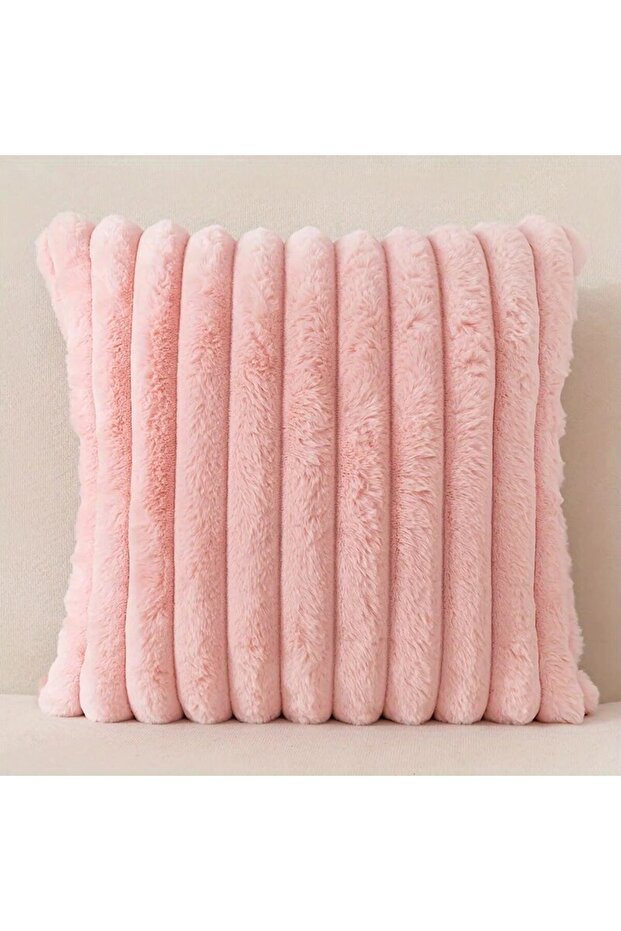 45X45cm pink 1pc Stripe Corduroy Pillow Case Creative Home Fabric PillowCushion For Sofa Bedroom Car