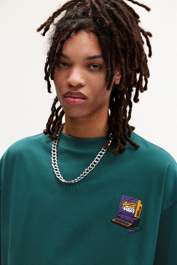 STWD işlemeli t-shirt - 5