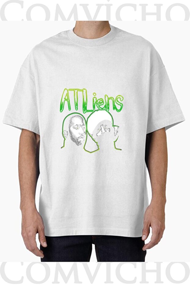 تي شيرت مطبوع بتصميم atliens v1 للجنسين