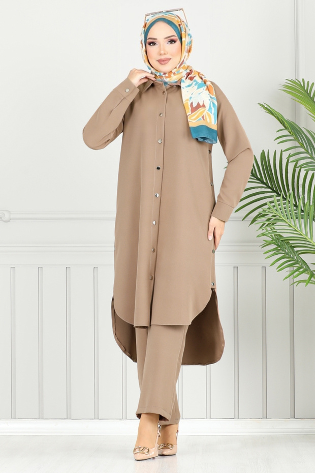 Double Suit with Slit Buttons 23019Ukb929-M Dark Vision
