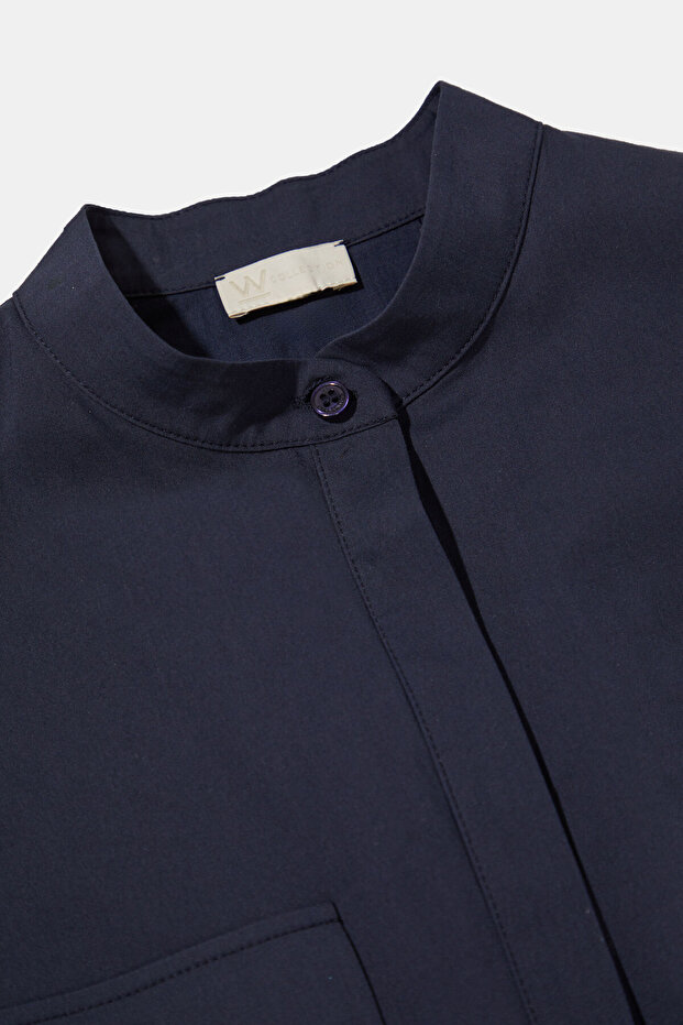 LACİVERT MİNİ ELBİSE - 3