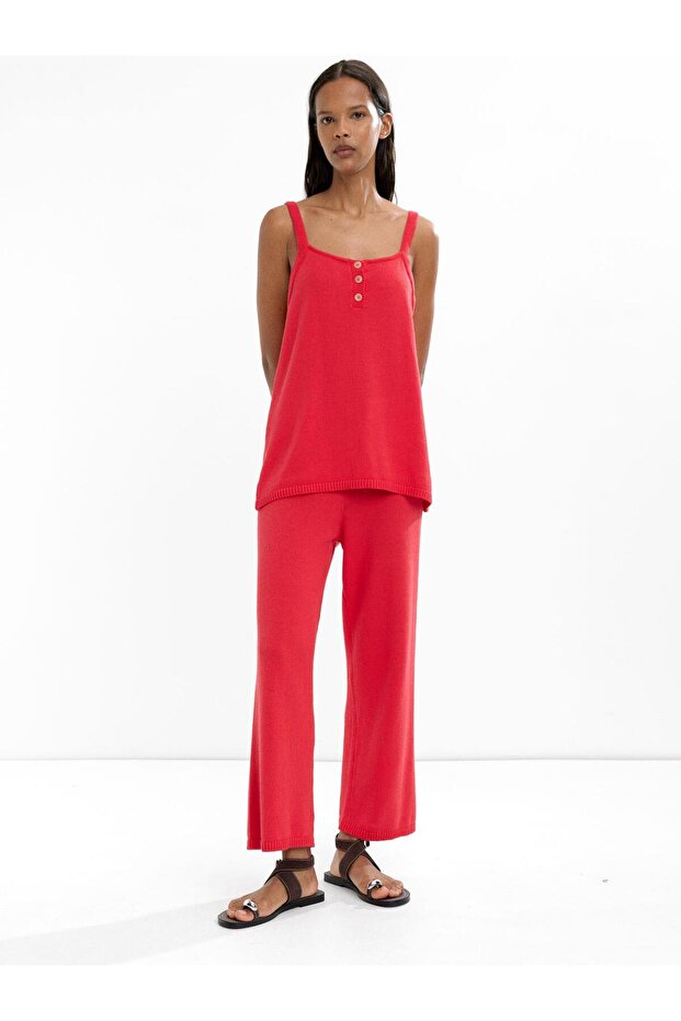 %100 Pamuk Askılı Örme Üst - 2