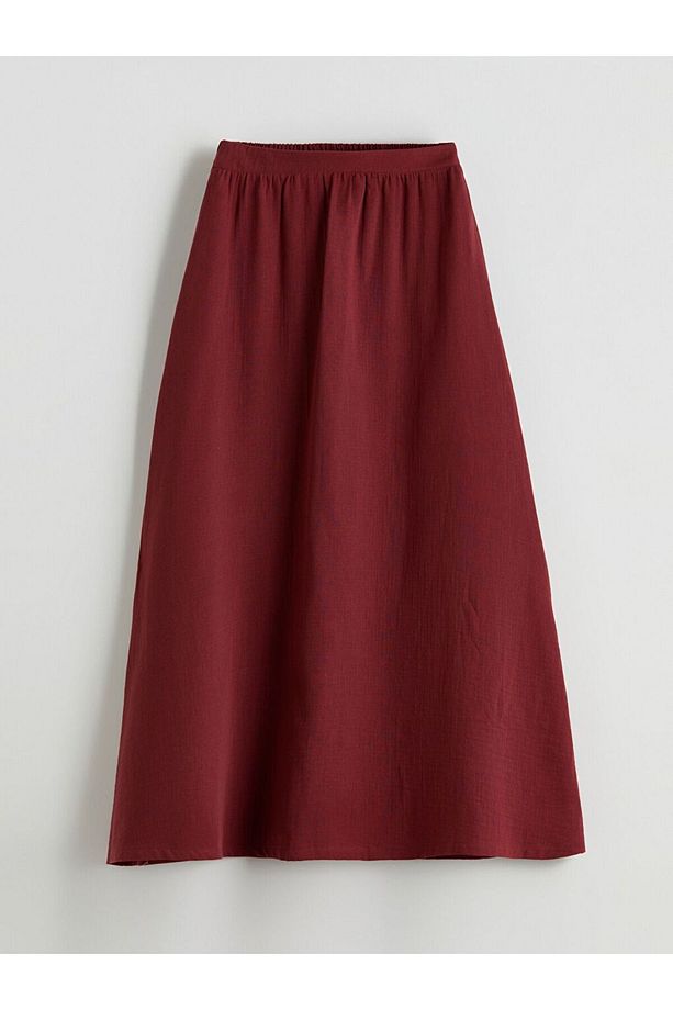 LCW Modest Beli Lastikli Müslin Kloş Etek - 5