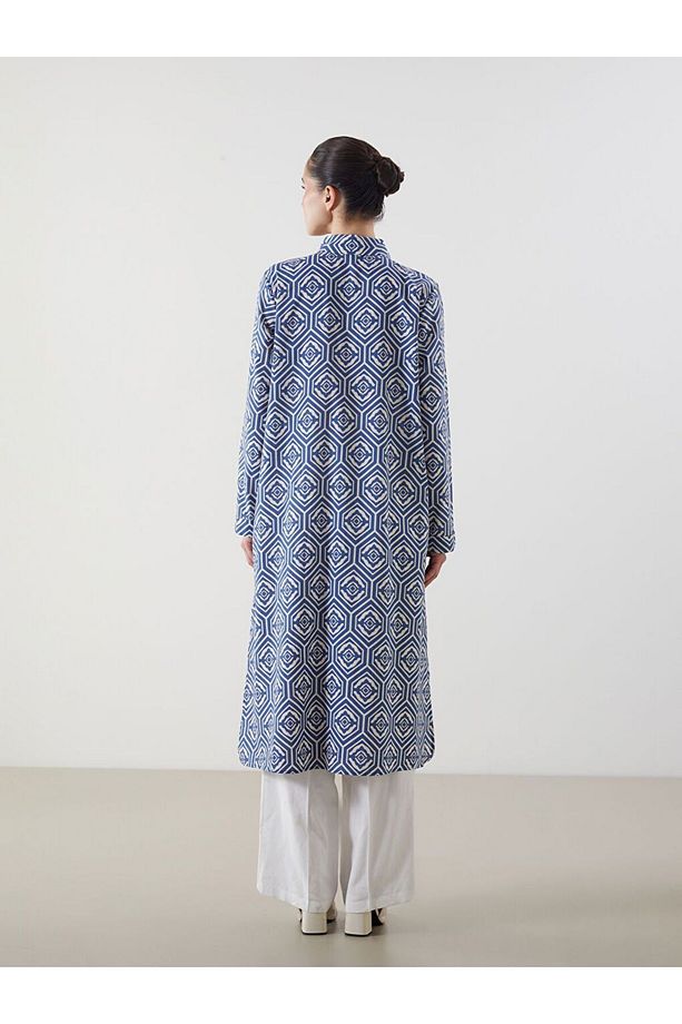 LCW Modest Desenli Kadın Gömlek Tunik - 4