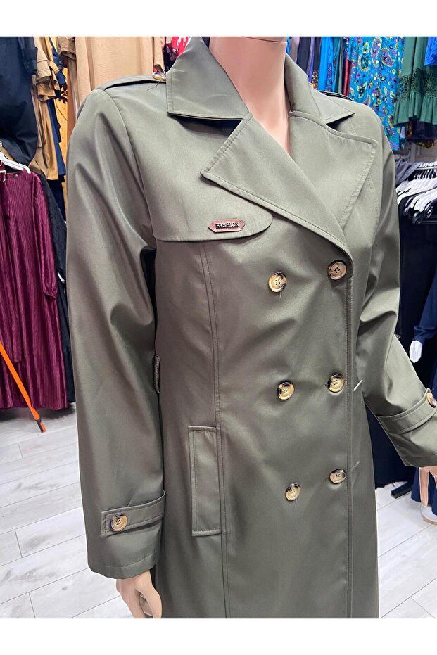 Orta Uzun Astarlı Trençkot - 7