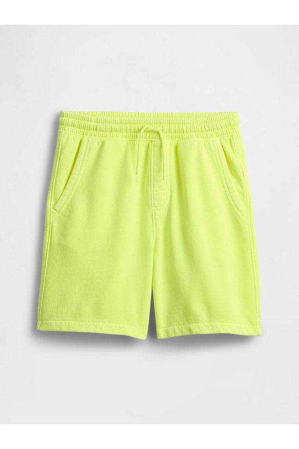 Erkek Çocuk Limon Sarısı Fleece Pull-On Şort - 1
