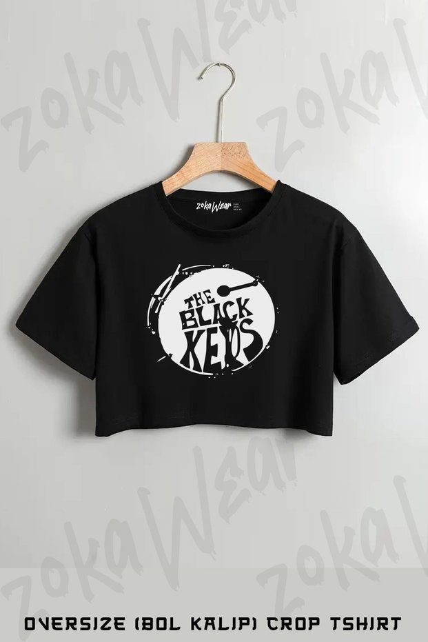 The Black Keys Printed Oversize Crop T-Shirt