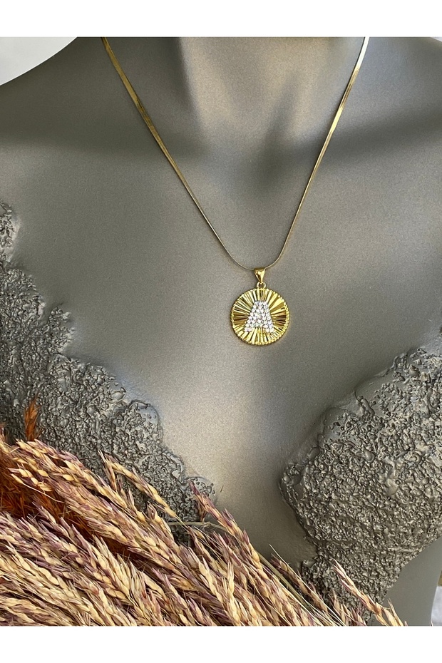 Letter a Stainless Steel Necklace 40+5 cm
