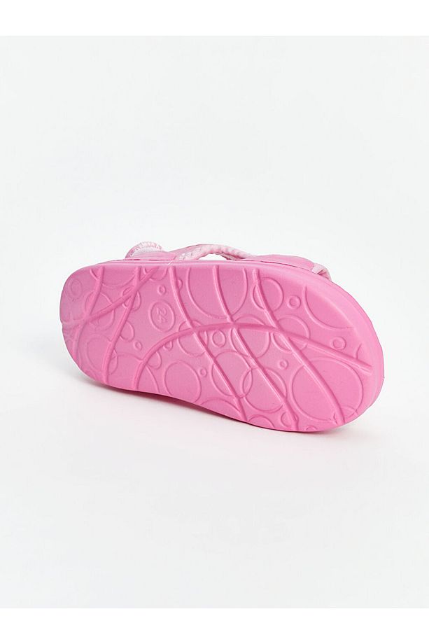LCW STEPS Pembe Kiraz Baskılı Cırt Cırtlı Kız Bebek Sandalet - 4