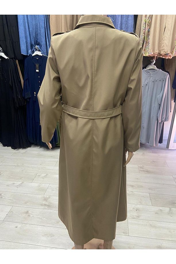 Uzun Tam Boy Astarlı Trençkot - 4