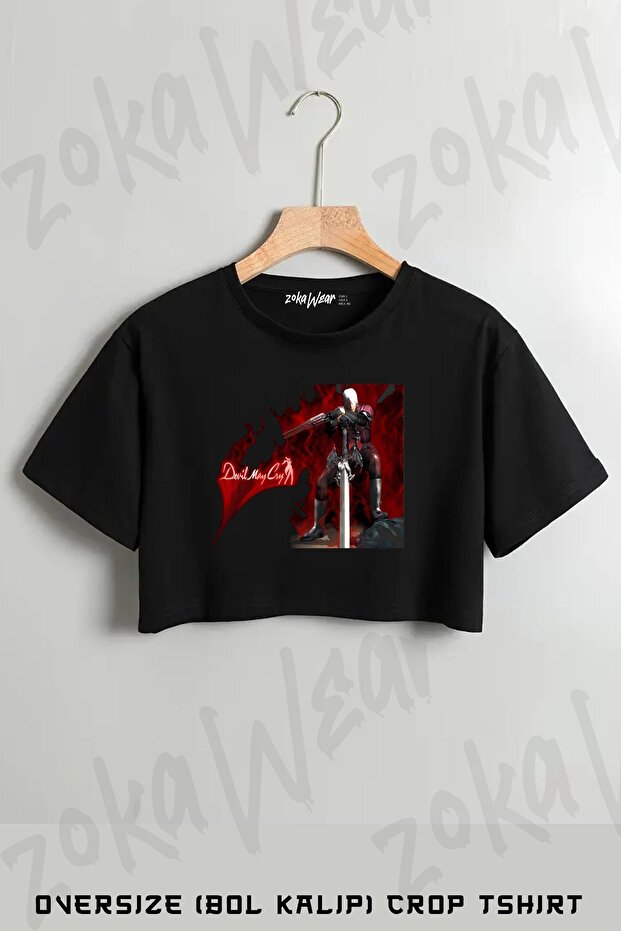Devil May Cry V2 Printed Oversize Crop T-Shirt