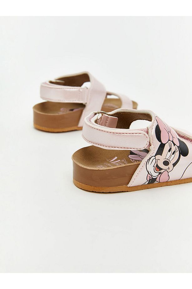 Minnie Mouse Baskılı Kız Bebek Sandalet - 5
