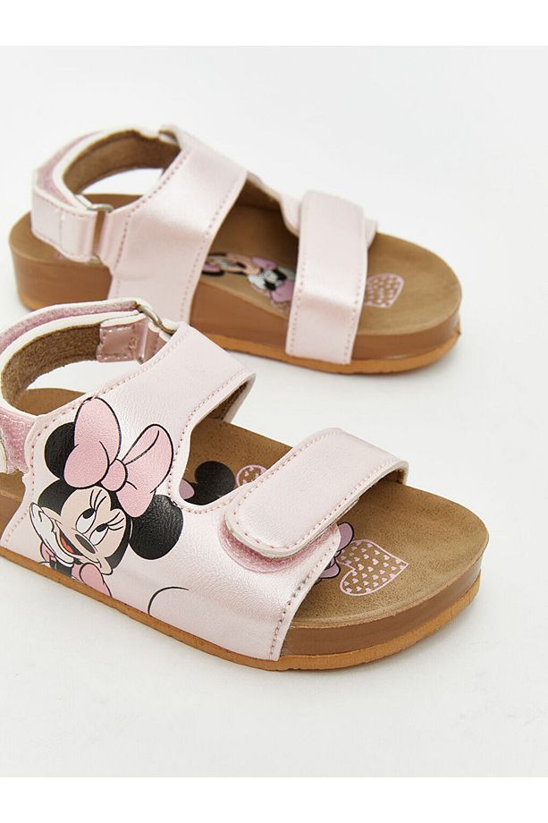 Minnie Mouse Baskılı Kız Bebek Sandalet - 3