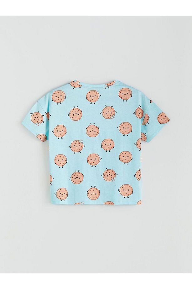 LCW Young Bisiklet Yaka Desenli Kadın Şortlu Pijama Takımı - 8