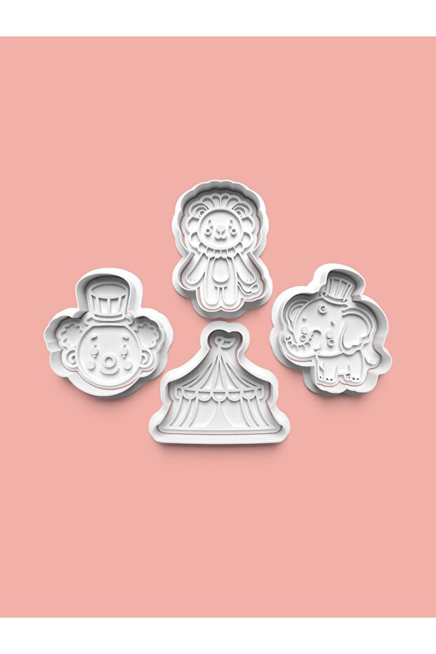 Circus Cookie Mold and Sugar Dough Mold Set of 4 0545-Set