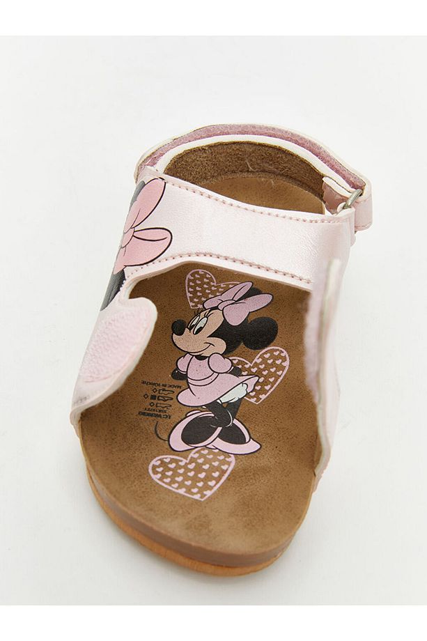 Minnie Mouse Baskılı Kız Bebek Sandalet - 6