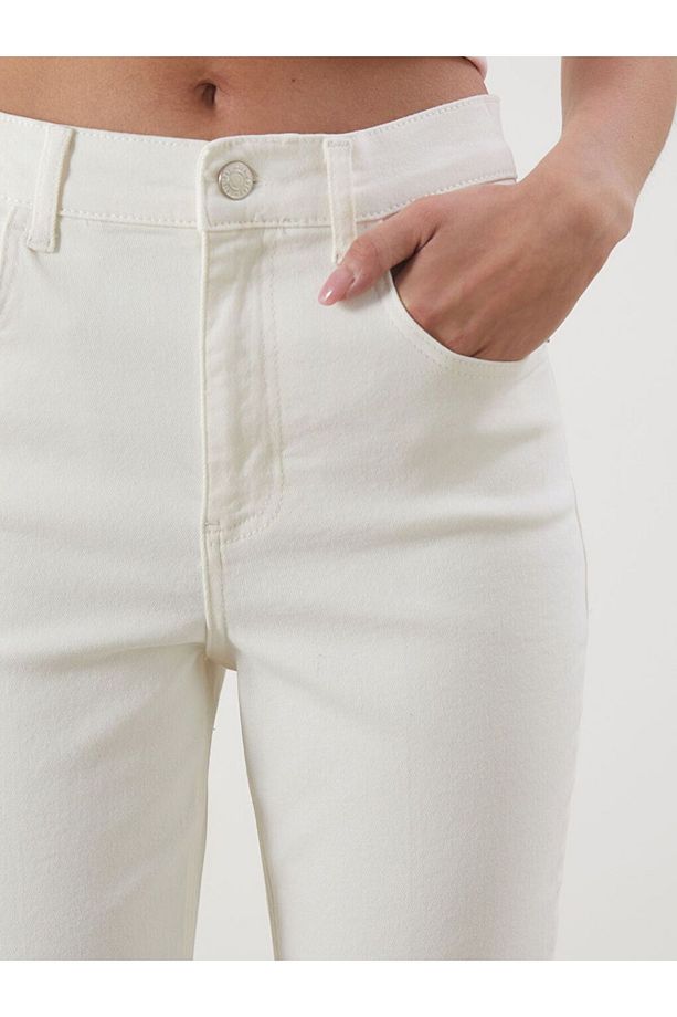 LCW Jeans Crop Flare Kadın Jean Pantolon - 3