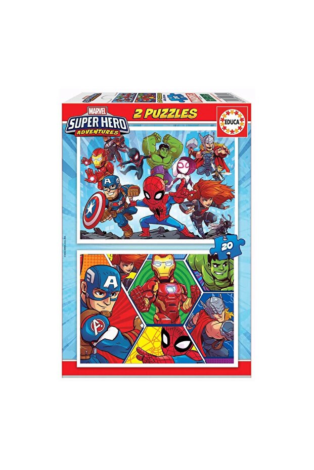 Puzzle Educa - Marvel Super Heroe Adventures, 2x20 piese - 2