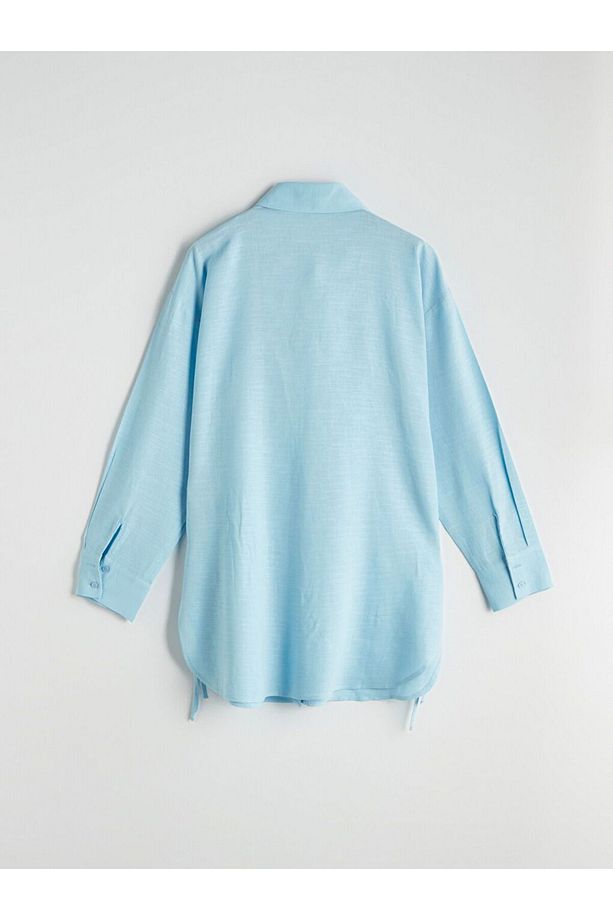 LCW Modest Keten Karışımlı Kadın Gömlek Tunik - 6
