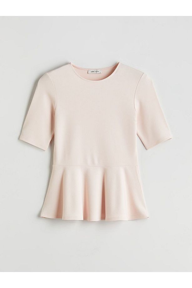 LCW Vision Bisiklet Yaka Peplum Bluz - 5