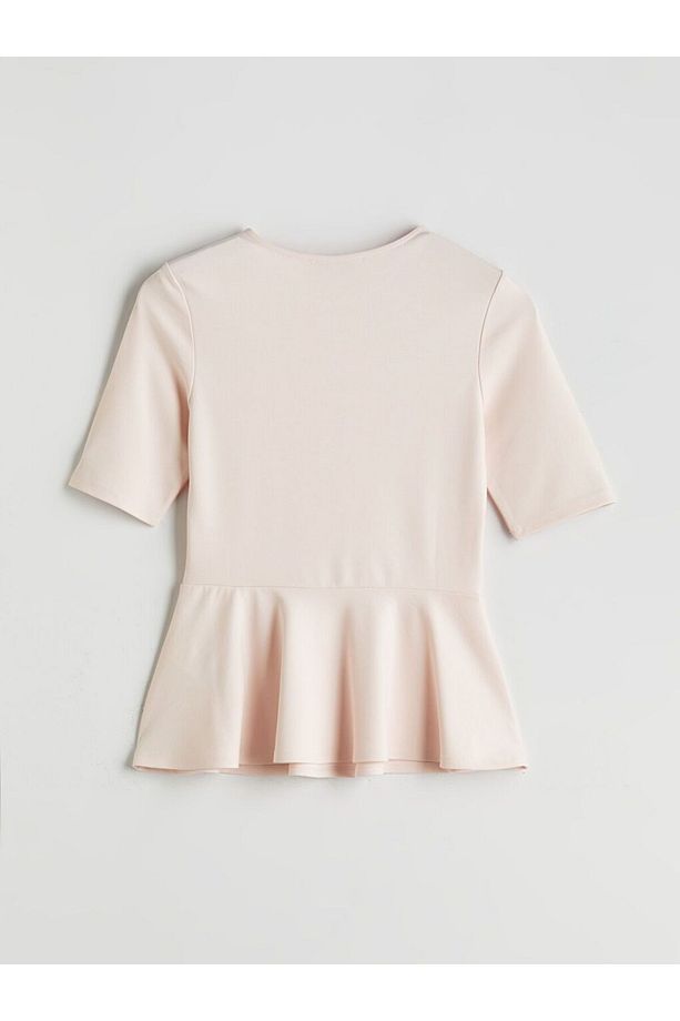 LCW Vision Bisiklet Yaka Peplum Bluz - 6