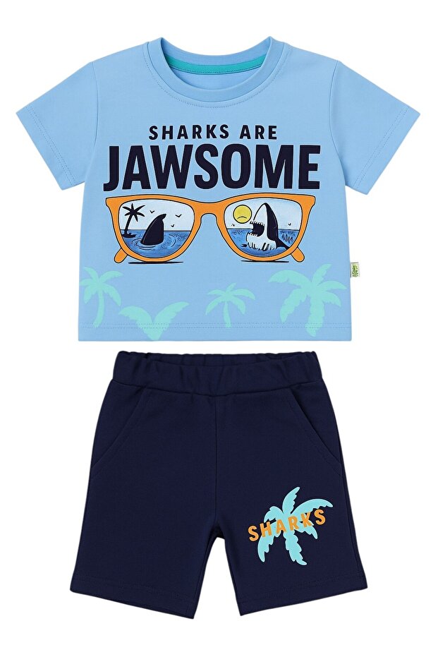 Palm Tree Boy Shorts Set