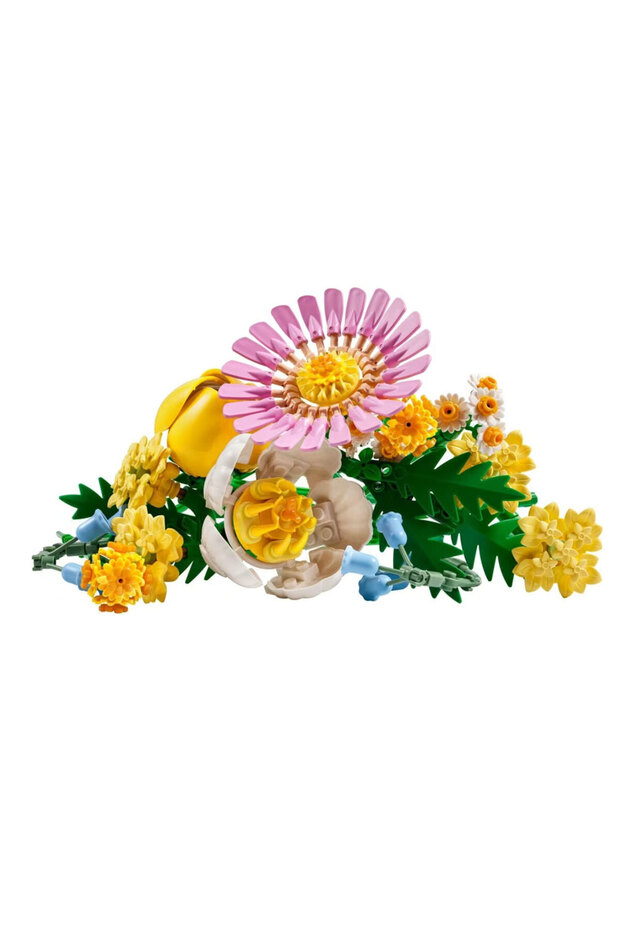 ® Botanicals Küçük Sarı Buket 10347 - 9+ Yapay Çiçekler İçeren Çiçek Buketi Yapım Seti (373 Parça) - 3