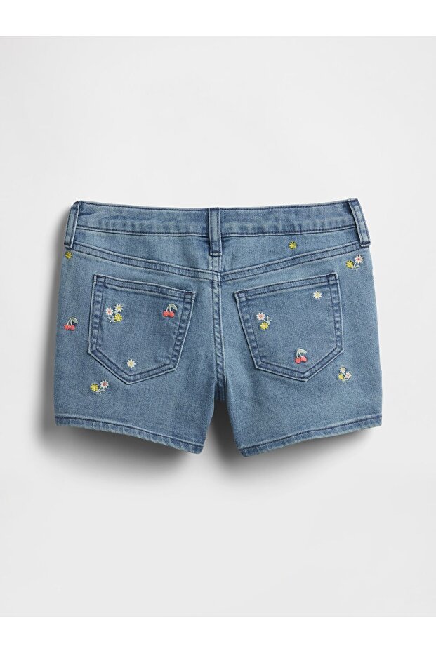 Kız Çocuk Mavi Denim Şort - 3