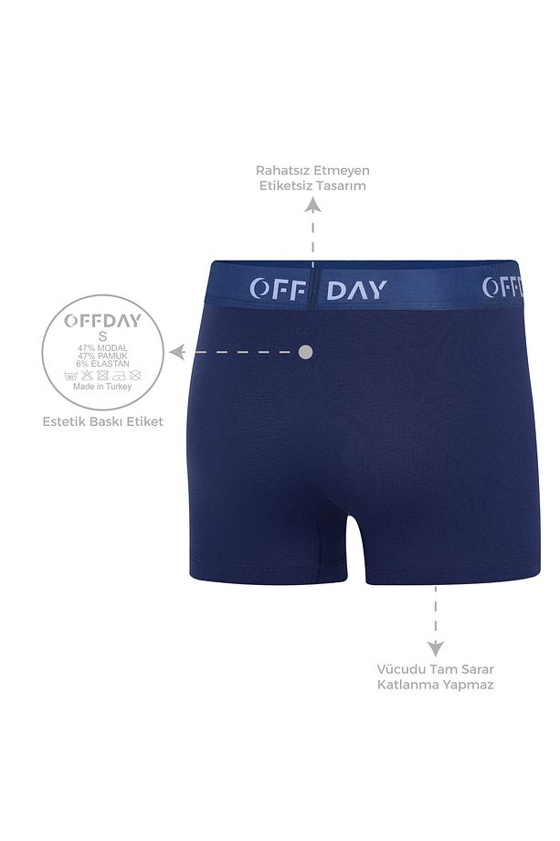 Essential Erkek Spor Boxer Lacivert – Modal Pamuk, Doğal Yapı, Esnek Ve Terletmez, Kutulu - 4