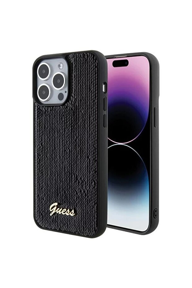 Husa Sequin Script Logo iPhone 15 Pro Negru - 1