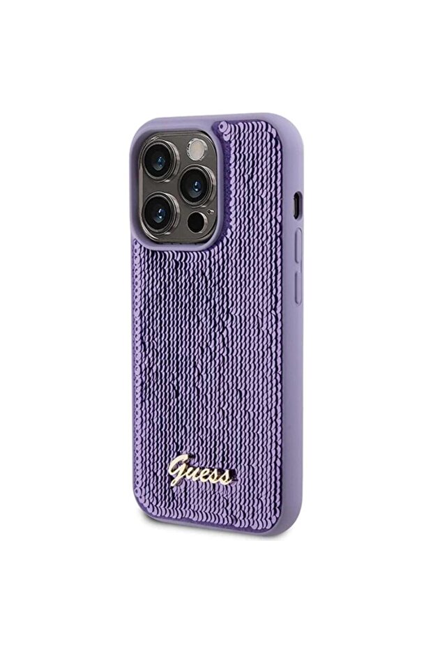 Husa Sequin Script Logo iPhone 15 Pro Max Mov - 3