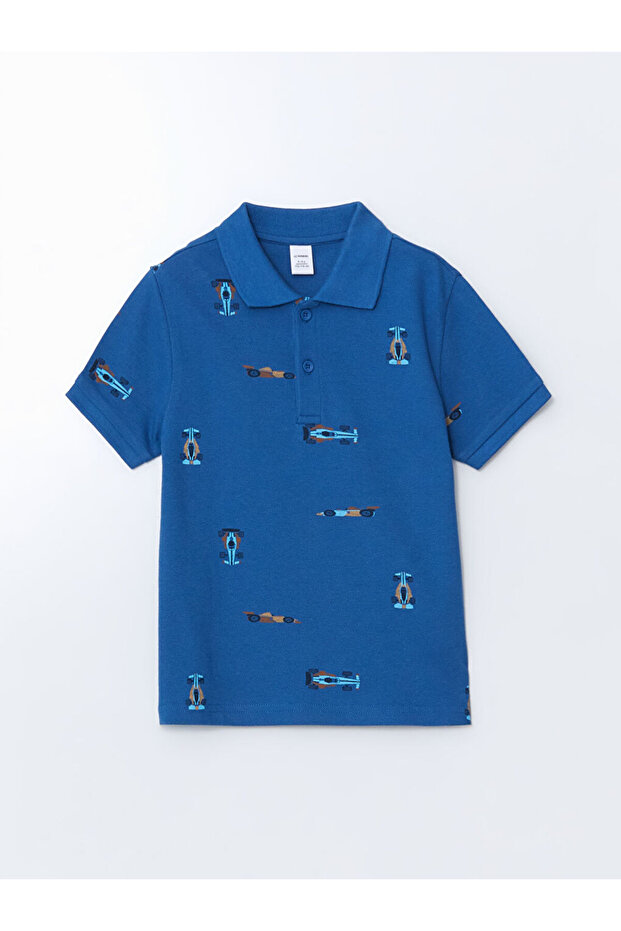 Lcw Kidspolo Collar Printed Boys' Pique T-Shirt