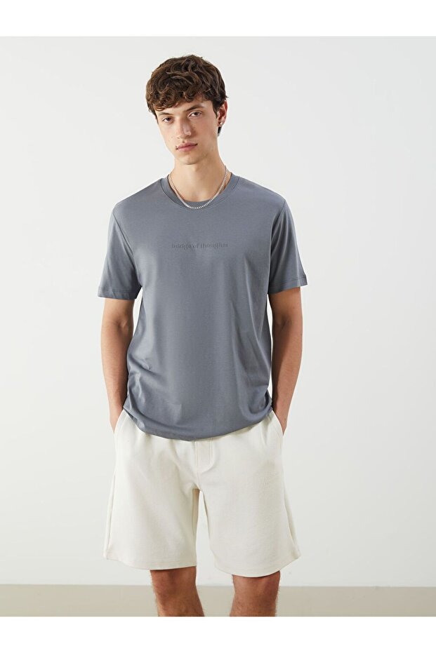 Xside Crew Neck Printed Combed Cotton Men's T-Shirt